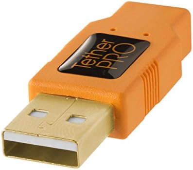 כלים לקשר Tetherpro USB 2.0 ל- USB Micro-B כבל 5 פינים | להעברה מהירה בין מצלמה למחשב | כתום נראות גבוה
